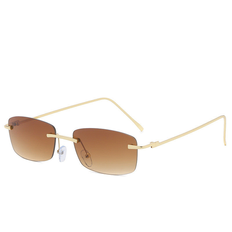 Fashion Rimless Cut-edge Sunglasses Ocean Lens Sunglasses