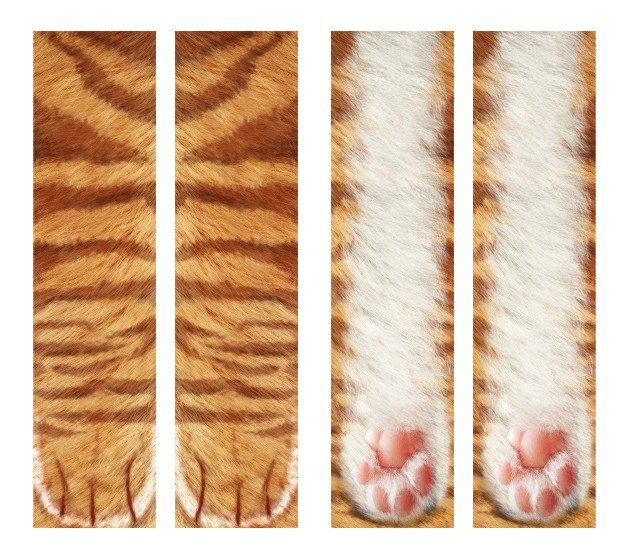3D Animal Paw Long Socks