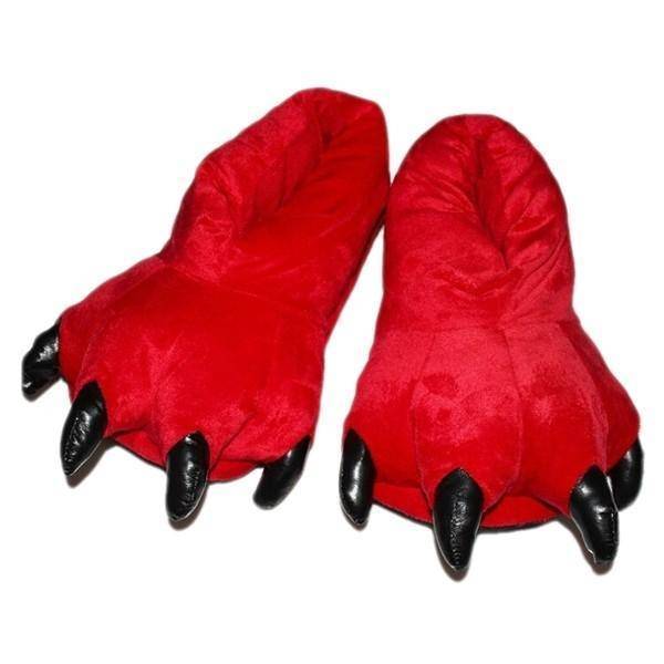 Warm fuzzy Dinosaur Paw Slippers