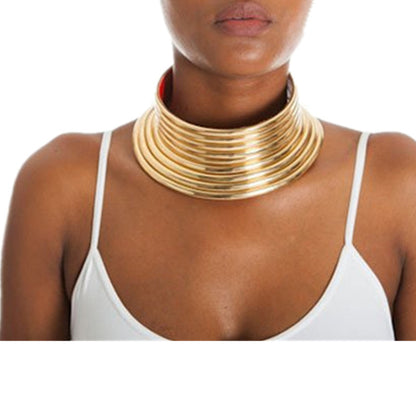 African Style Large Collar Necklace