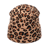 Leopard Spotted Knitted Woolen Hat And Scarf Set