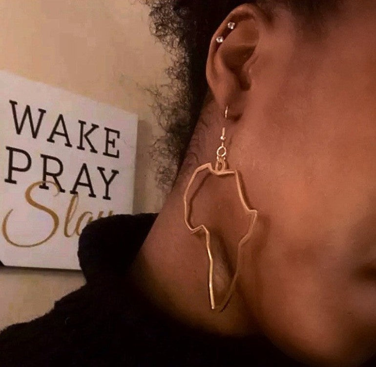 Fashion Africa Map Earrings Earrings