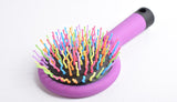 Anti - static Magic rainbow volume detangler wave massage comb brush straight hair styling tools with mirror