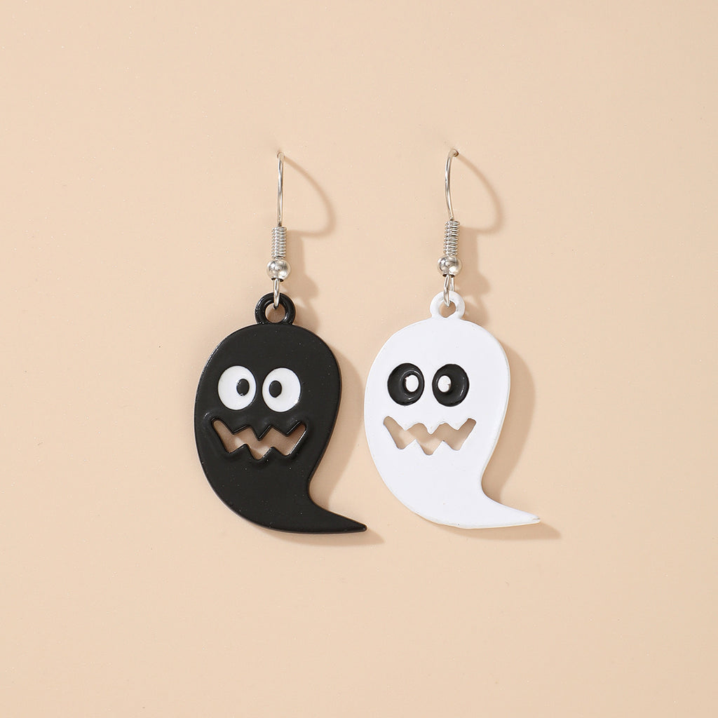 New Jewelry Halloween Funny And Fun Pumpkin Ghost Exaggerated Acrylic Earrings