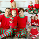 Family striped christmas pajamas
