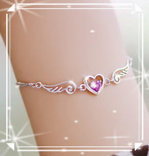 Angel Wings Heart Bracelet