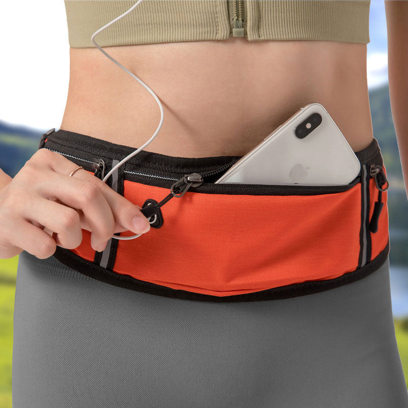 Sports Waist Bag With Pocket Light Slim Zip Running Belt