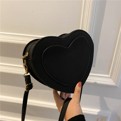 Women's Bag Western Style Leisure Fashion Heart Bag Girl Crossbody Shoulder