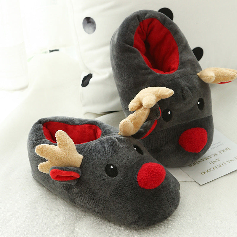 Christmas Shoes Cute Elk Home Slippers