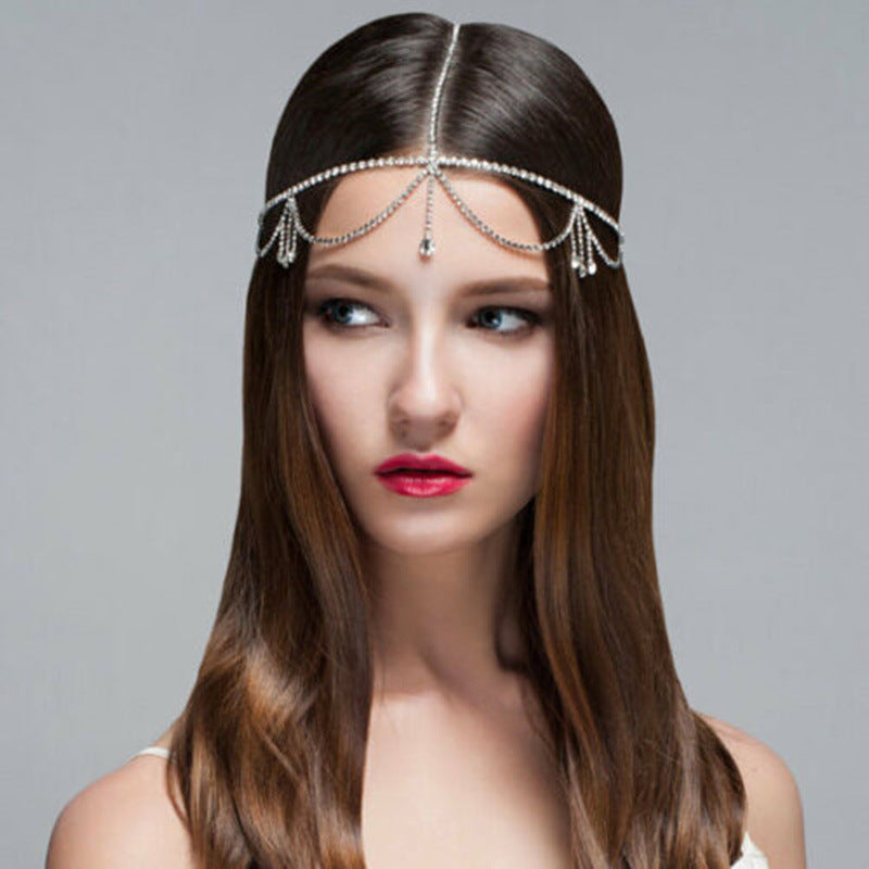 Tassel Niche Rhinestone Hair Accessories Bridal Headdress Jewelry