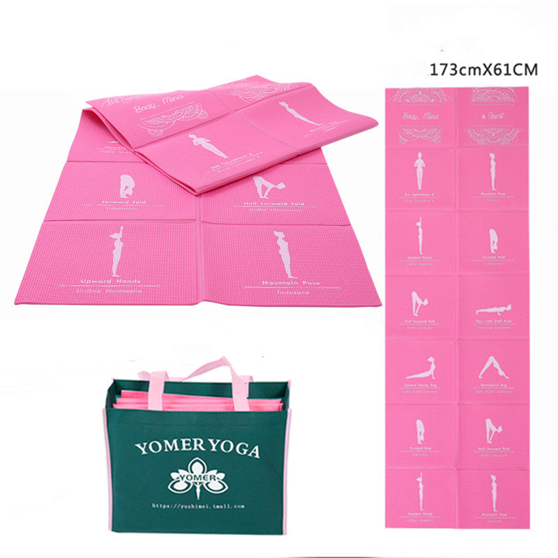 Foldable and portable yoga mat