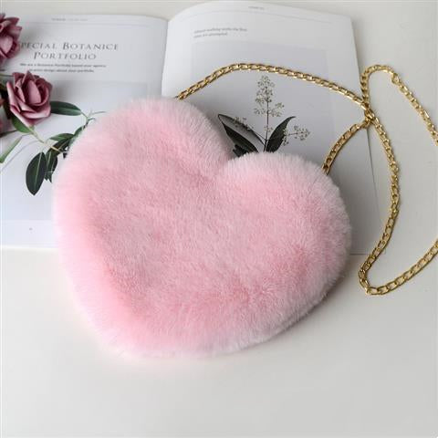 Love Bags For Women Plush Chain Shoulder Bags Valentine's Day Party Bag