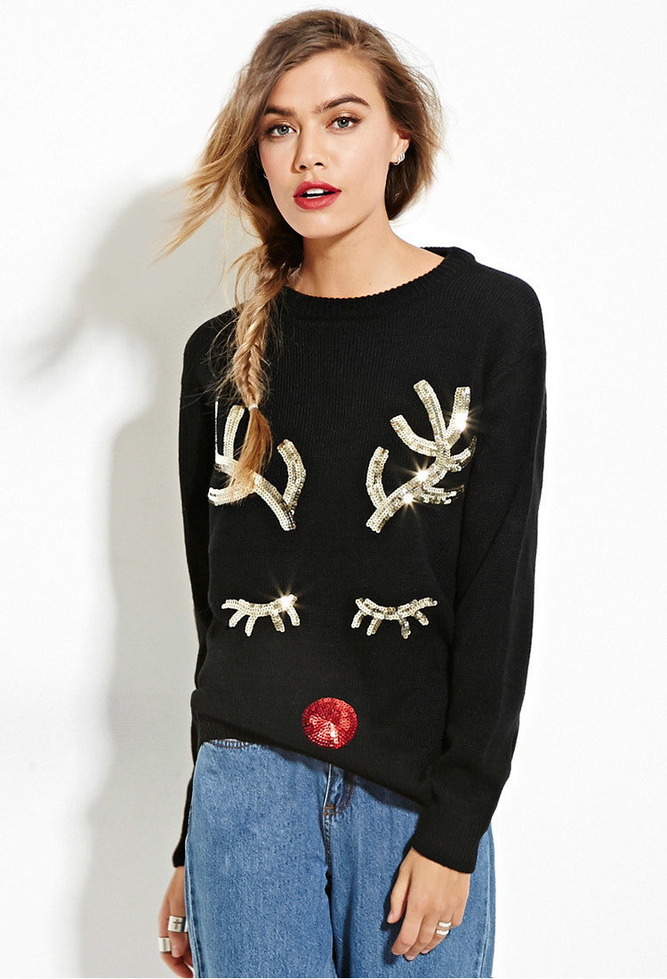 Christmas Sweater Holiday Theme Long Sleeve Sweater