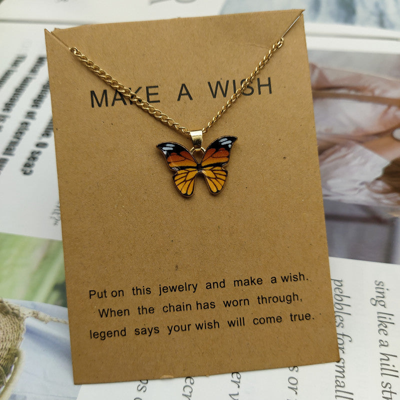 Simple Clavicle Chain Alloy Butterfly Jewelry