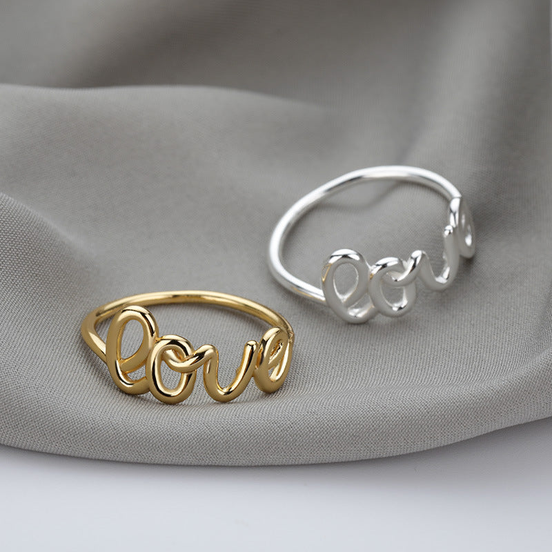 Small LOVE Ring Men And Women Couple Rings