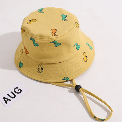 Children's Fisherman Hat Letter Double Basin Hat Hat Sun Protection Hat