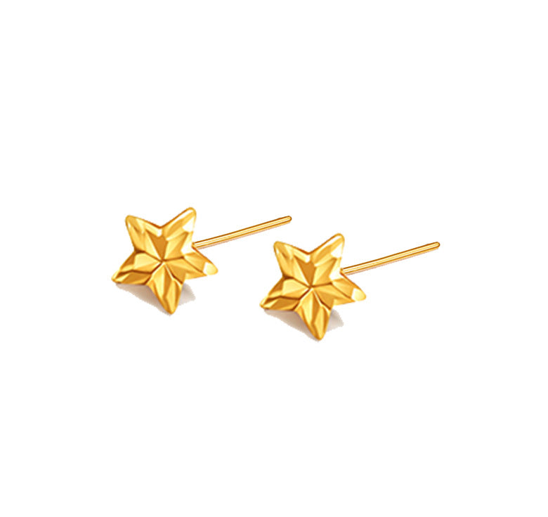 Captain Golden Doudou Draining Stars Love Smile Earrings
