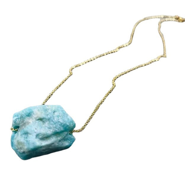 Natural Crystal Stone Pendant Necklace Irregular