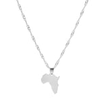 Africa map necklace