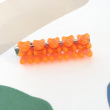 Candy Color Hair Clip Jelly Gummy Bear Hairpin Contrast Color Duckbill Clip Women