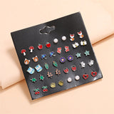 20 Pairs Of Cute All-Match Animal Fruit Combination Set Earrings