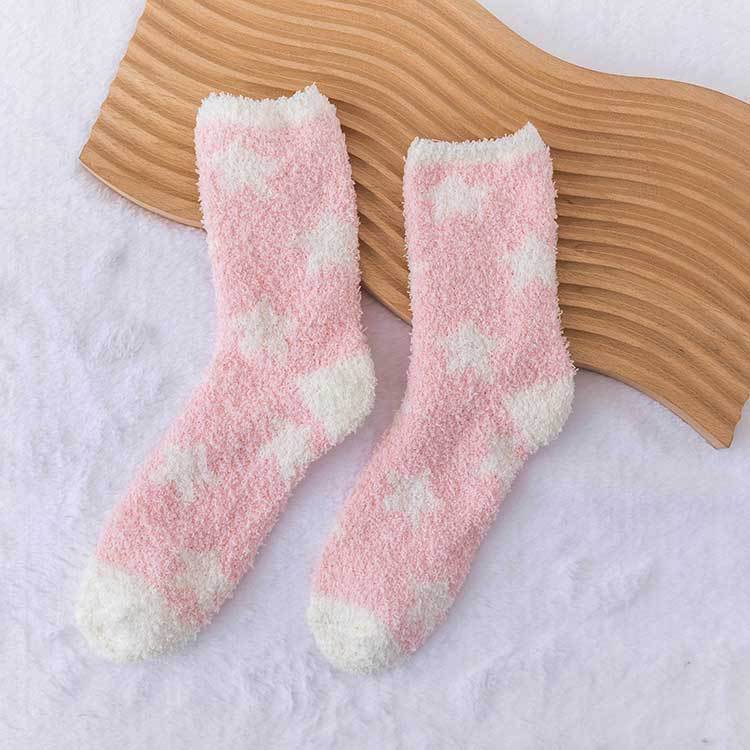 Plush Thickened Postpartum Towel Socks