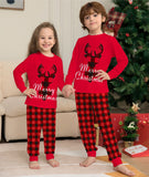 Christmas Family Matching Pajamas Set Christmas Holiday PJs Elk Top Pants Set Pajamas For Family Adult Kids Baby
