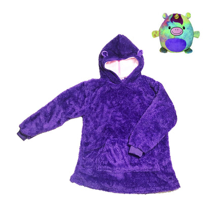 New Style Outdoor Children's Plush Hooded Guard Clothes