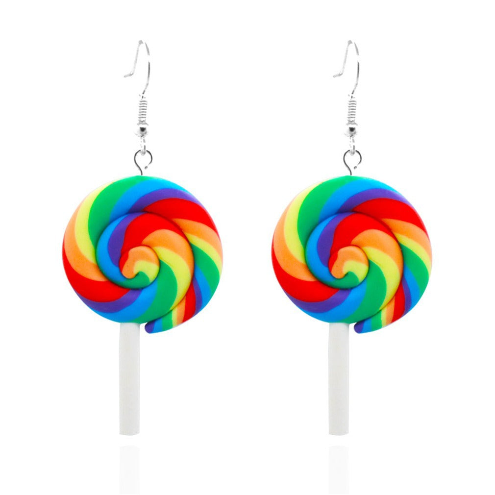 Women's Fashion Colorful Lollipop Earrings Jewelry